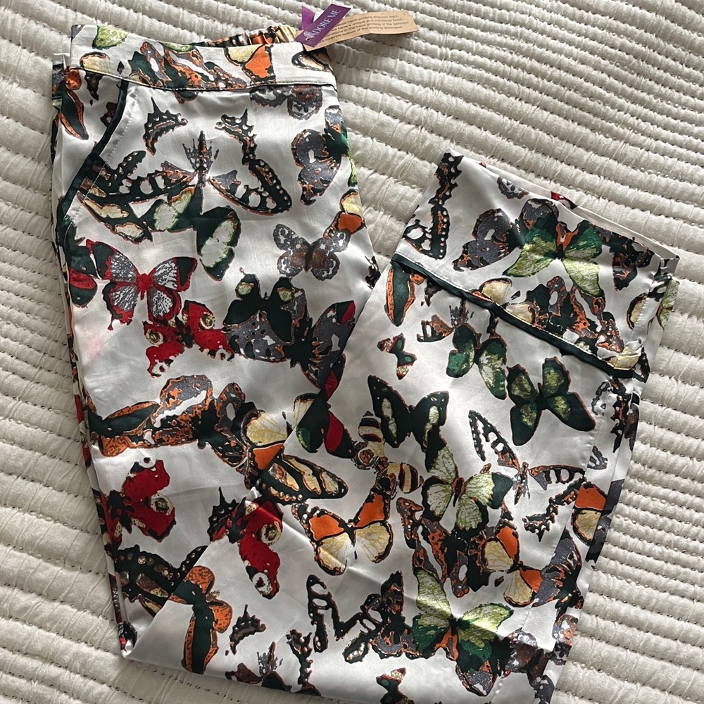 Women's Satin Butterfly Pajama Pants